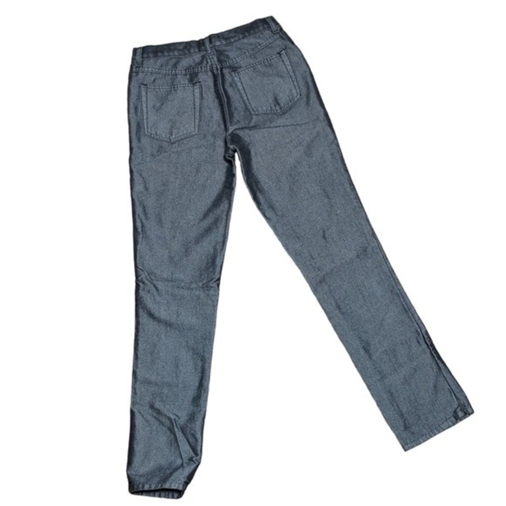 R4R Rave 4 Real shimmer metallic like grey Y2K vintage jeans size 11 Junior - Picture 2 of 10